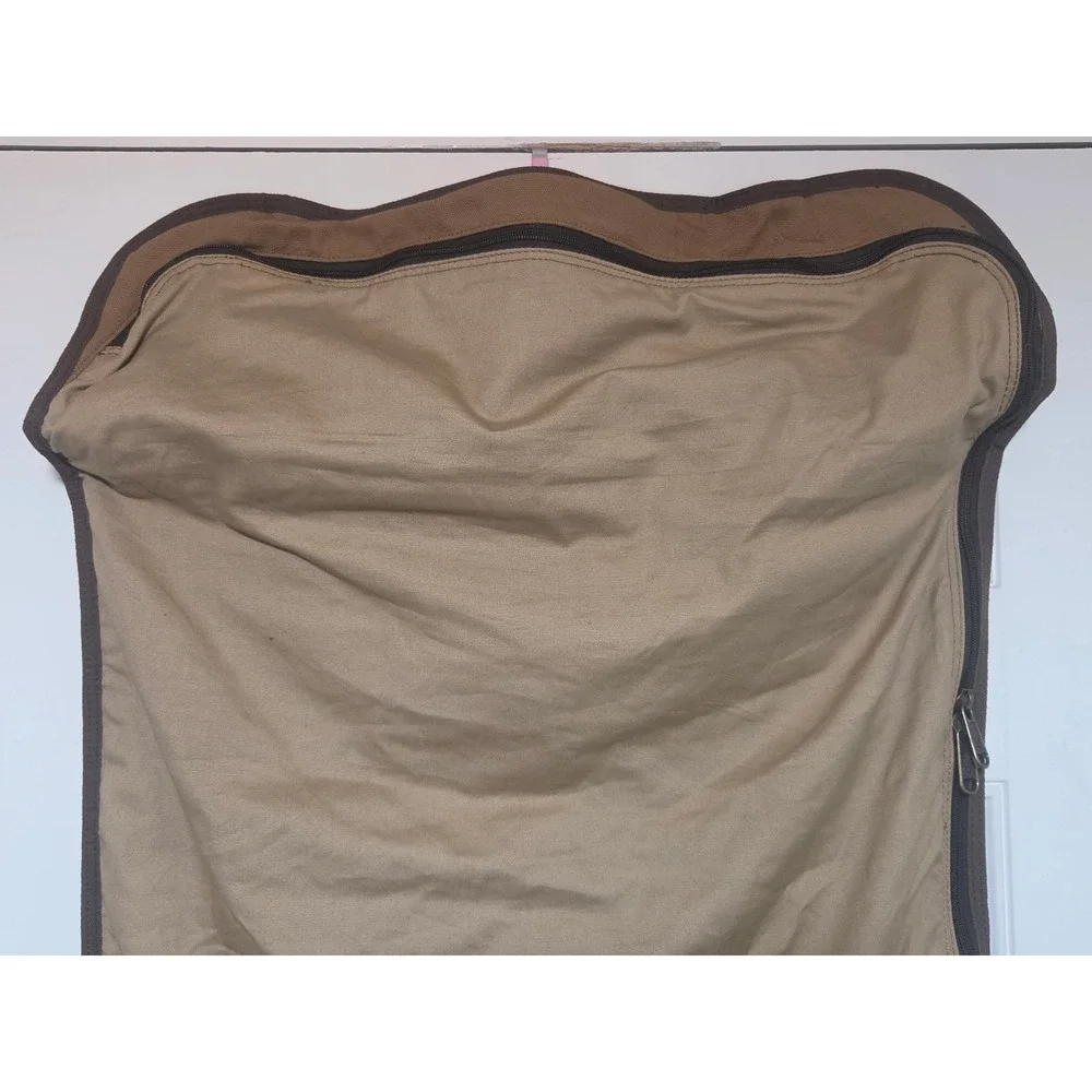 Duluth Trading Canvas Leather One Night Stand Garment Bag Suit Carrier Travel